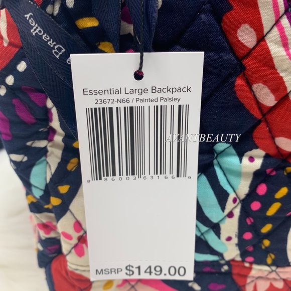 Painted paisley Vera Bradley essential backpack - Picture 5 of 8